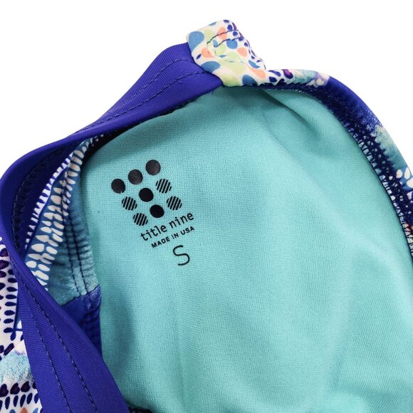 Title Nine Womens Blue Multicolor Chevron Print Tankini Swimsuit Top Size S‎ - Picture 5 of 7